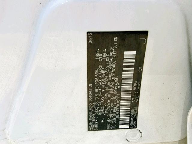 JTLZE4FE3DJ037714 - 2013 TOYOTA SCION XB 白色 照片 10