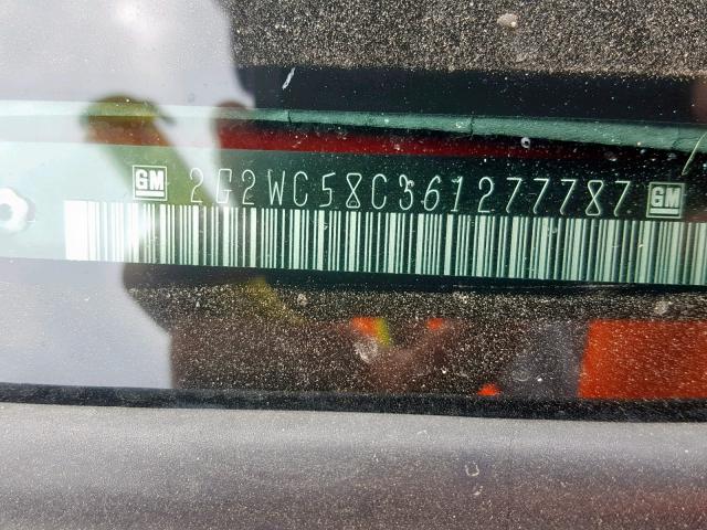 2G2WC58C361277787 - 2006 PONTIAC GRAND PRIX BLUE photo 10