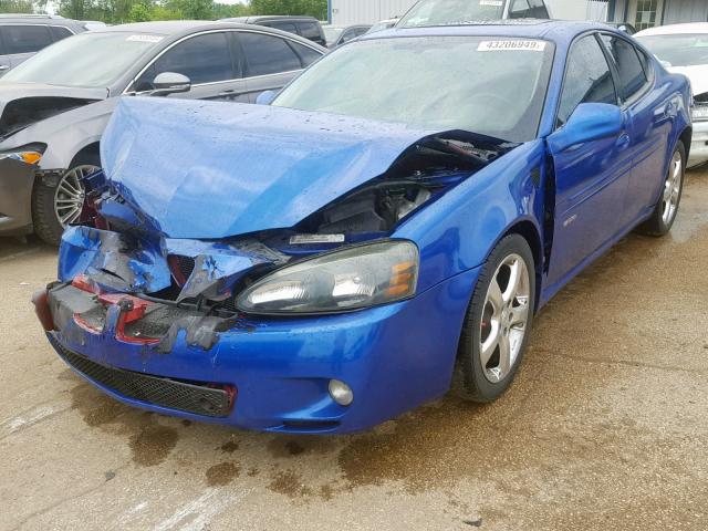 2G2WC58C361277787 - 2006 PONTIAC GRAND PRIX BLUE photo 2