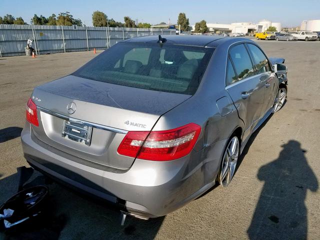 WDDHF8JB8DA695480 - 2013 MERCEDES-BENZ E 350 4MAT GRAY photo 4