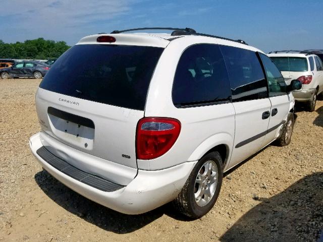 1D4GP25393B234075 - 2003 DODGE CARAVAN SE WHITE photo 4