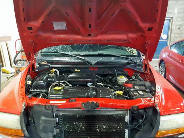 1B7HG48N72S614587 - 2002 DODGE DAKOTA QUA RED photo 7