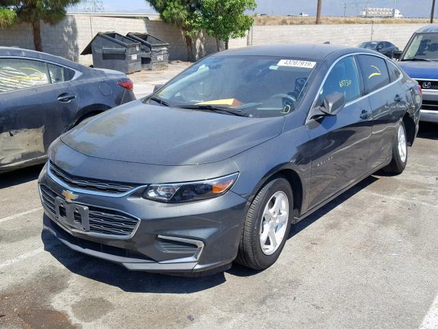 1G1ZB5ST3HF263591 - 2017 CHEVROLET MALIBU LS GRAY photo 2