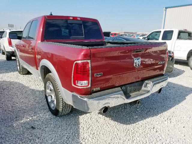 1C6RR7NM2ES370564 - 2014 RAM 1500 LARAM RED photo 3