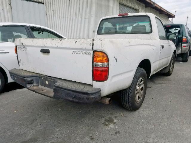 5TENL42N53Z275574 - 2003 TOYOTA TACOMA WHITE photo 4