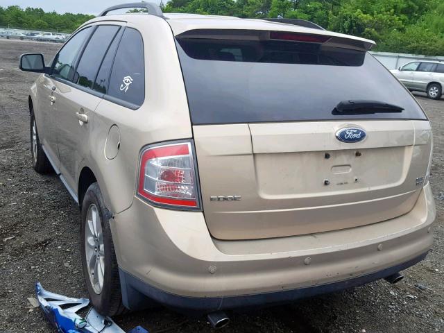 2FMDK48C17BA60004 - 2007 FORD EDGE SEL TAN photo 3