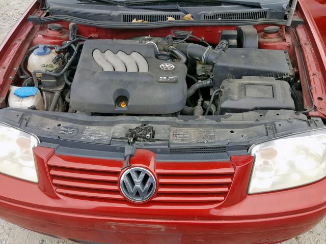 WVWSL61J84W024043 - 2004 VOLKSWAGEN JETTA GLS RED photo 7