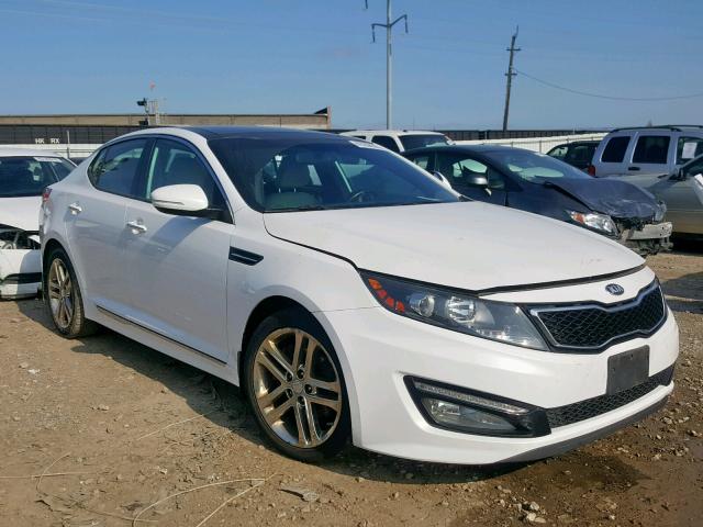 5XXGR4A69DG158095 - 2013 KIA OPTIMA SX WHITE photo 1