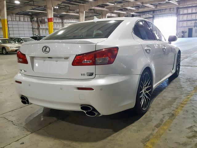 JTHBP5C24A5007082 - 2010 LEXUS IS F WHITE photo 4