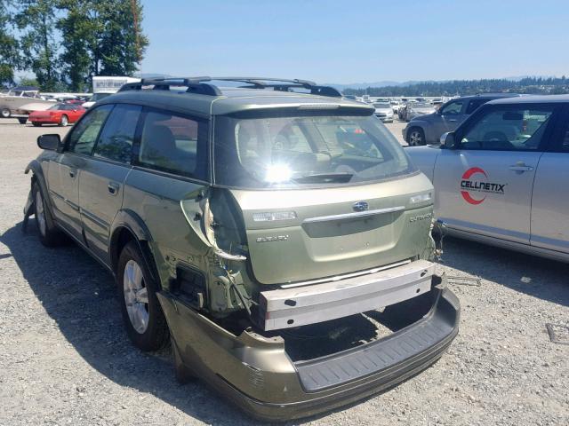 4S4BP62C056311989 - 2005 SUBARU LEGACY OUT GREEN photo 3