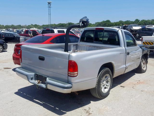 1B7FL26XX1S152049 - 2001 DODGE DAKOTA SILVER photo 4