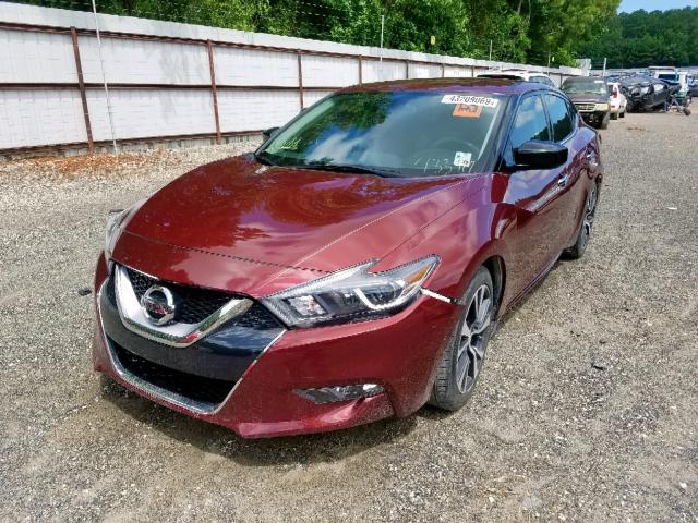 1N4AA6AP4HC433417 - 2017 NISSAN MAXIMA 3.5 MAROON photo 2