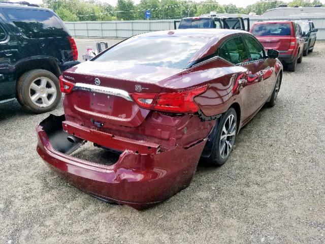 1N4AA6AP4HC433417 - 2017 NISSAN MAXIMA 3.5 MAROON photo 4