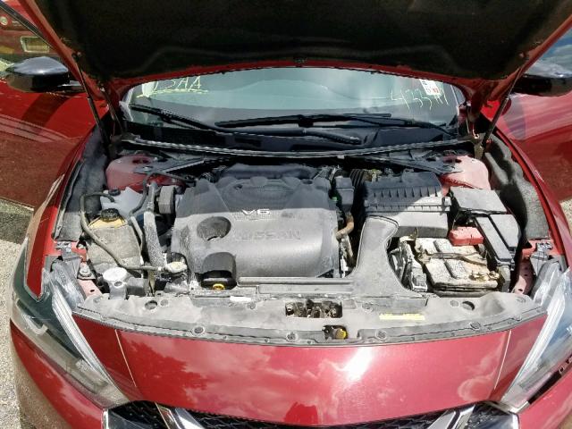 1N4AA6AP4HC433417 - 2017 NISSAN MAXIMA 3.5 MAROON photo 7