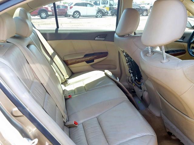 1HGCP36838A019754 - 2008 HONDA ACCORD EXL GOLD photo 6