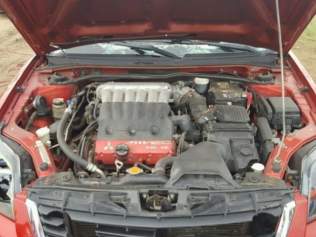 4A3AB76T69E012885 - 2009 MITSUBISHI GALANT SPO RED photo 7