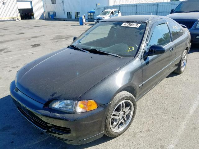 2HGEJ2221SH505672 - 1995 HONDA CIVIC DX BLACK photo 2