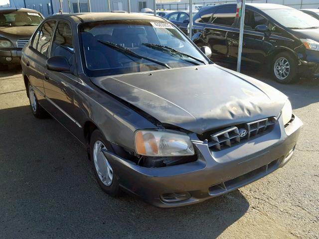 KMHCG45C72U348100 - 2002 HYUNDAI ACCENT GL CHARCOAL photo 1