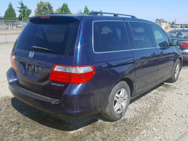 5FNRL38725B105245 - 2005 HONDA ODYSSEY EX BLUE photo 4