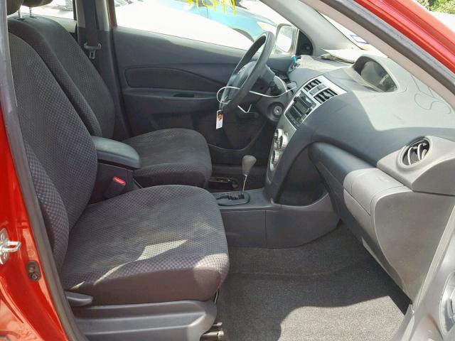 JTDBT923674000101 - 2007 TOYOTA YARIS RED photo 5