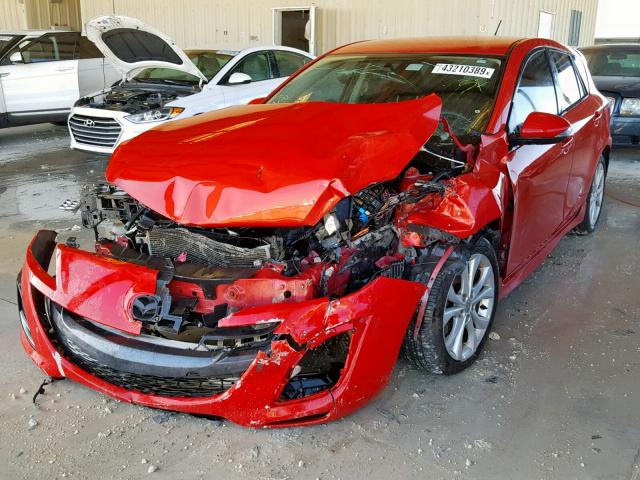 JM1BL1H5XA1178662 - 2010 MAZDA 3 S RED photo 2