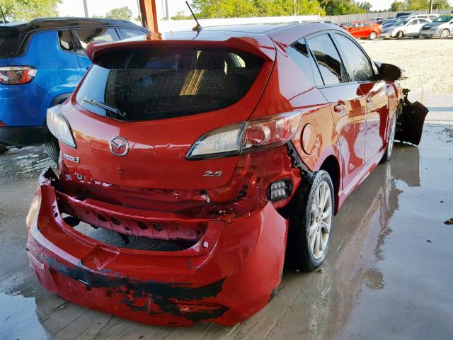 JM1BL1H5XA1178662 - 2010 MAZDA 3 S RED photo 4