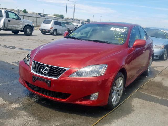 JTHCK262775013013 - 2007 LEXUS IS 250 RED photo 2