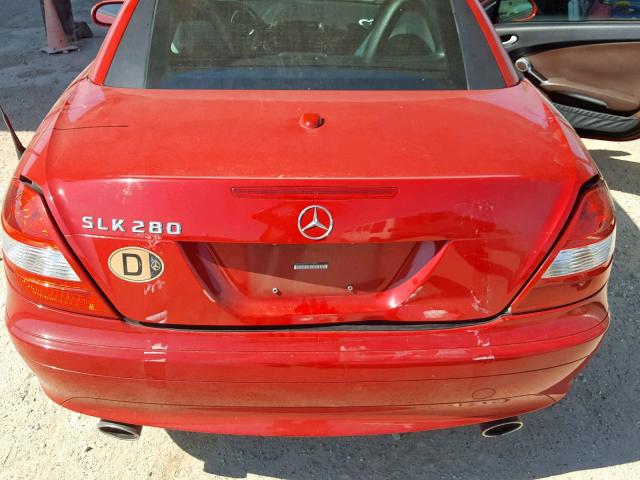 WDBWK54F87F167583 - 2007 MERCEDES-BENZ SLK 280 RED photo 9