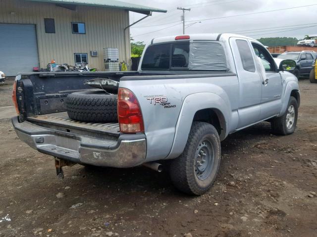 5TETU62N85Z002907 - 2005 TOYOTA TACOMA PRE SILVER photo 4