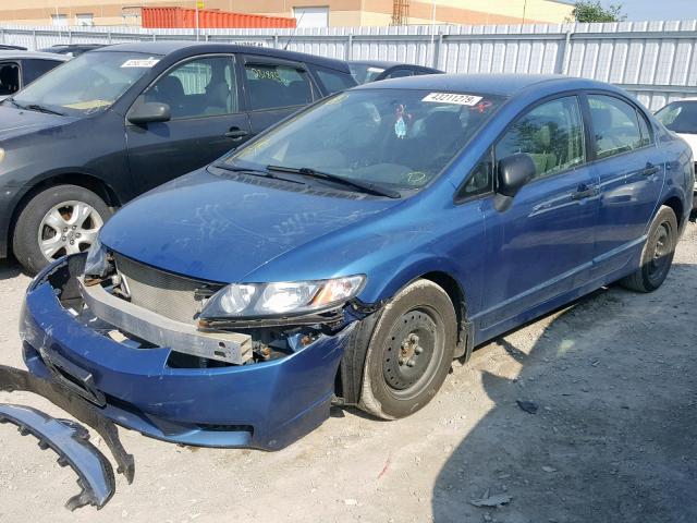 2HGFA1E22AH045947 - 2010 HONDA CIVIC DX BLUE photo 2