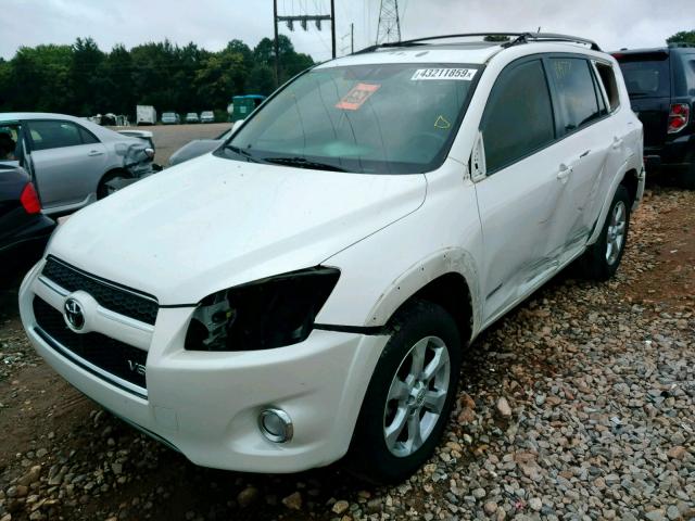 2T3YK4DV9AW007763 - 2010 TOYOTA RAV4 LIMIT WHITE photo 2