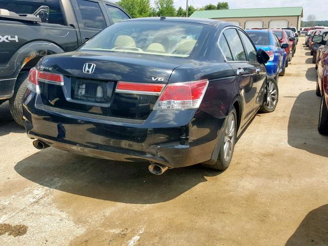 1HGCP3F87BA019053 - 2011 HONDA ACCORD EXL BLACK photo 4