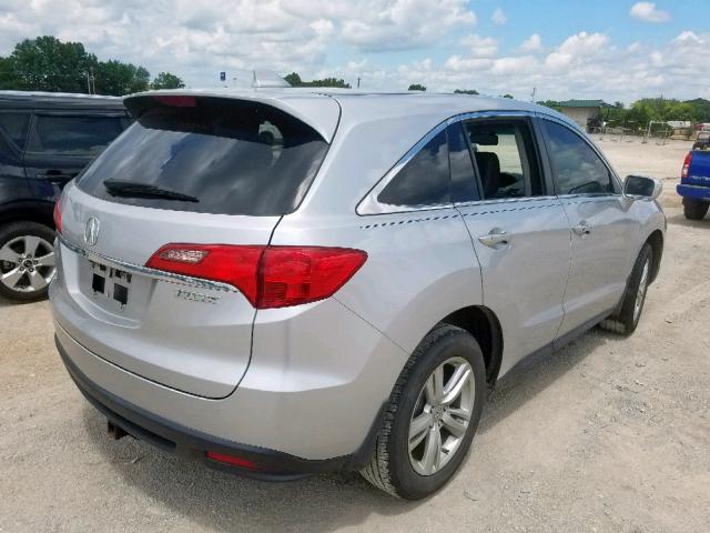 5J8TB3H3XFL006243 - 2015 ACURA RDX SILVER photo 4