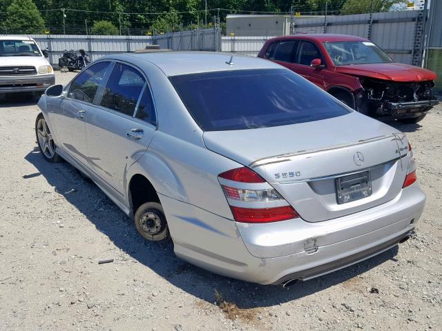 WDDNG71X17A052253 - 2007 MERCEDES-BENZ S 550 SILVER photo 3