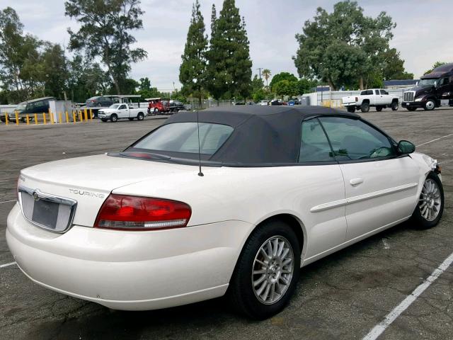 1C3EL55RX4N385047 - 2004 CHRYSLER SEBRING LX WHITE photo 4