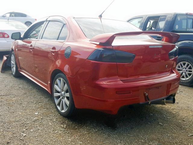 JA3AV66V09U030907 - 2009 MITSUBISHI LANCER RAL RED photo 3