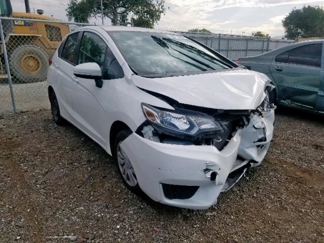 3HGGK5H50FM772821 - 2015 HONDA FIT LX WHITE photo 1