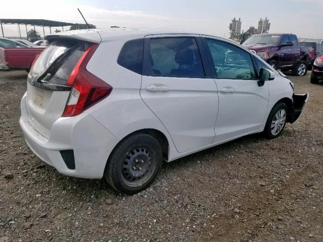 3HGGK5H50FM772821 - 2015 HONDA FIT LX WHITE photo 4