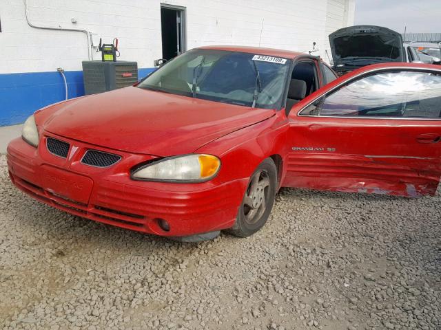 1G2NE12T1XM807784 - 1999 PONTIAC GRAND AM S RED photo 2