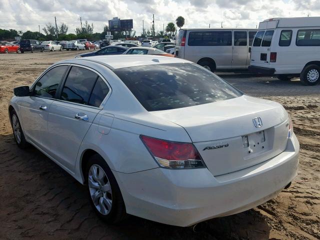 1HGCP36809A009362 - 2009 HONDA ACCORD EXL WHITE photo 3