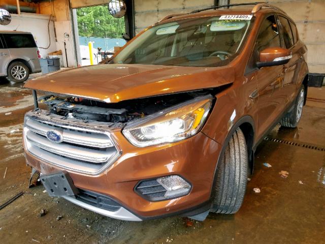 1FMCU9J90HUA51257 - 2017 FORD ESCAPE TIT ORANGE photo 2