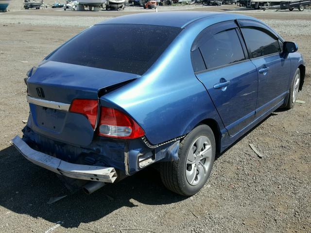 2HGFA1F59BH545730 - 2011 HONDA CIVIC LX BLUE photo 4