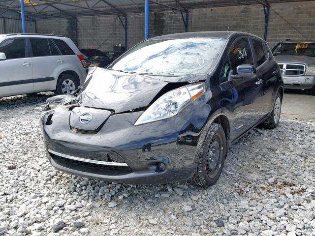 1N4AZ0CP8FC333918 - 2015 NISSAN LEAF S BLACK photo 2