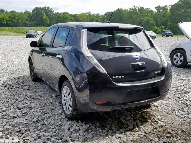 1N4AZ0CP8FC333918 - 2015 NISSAN LEAF S BLACK photo 3