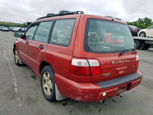 JF1SF65631H703415 - 2001 SUBARU FORESTER S RED photo 3