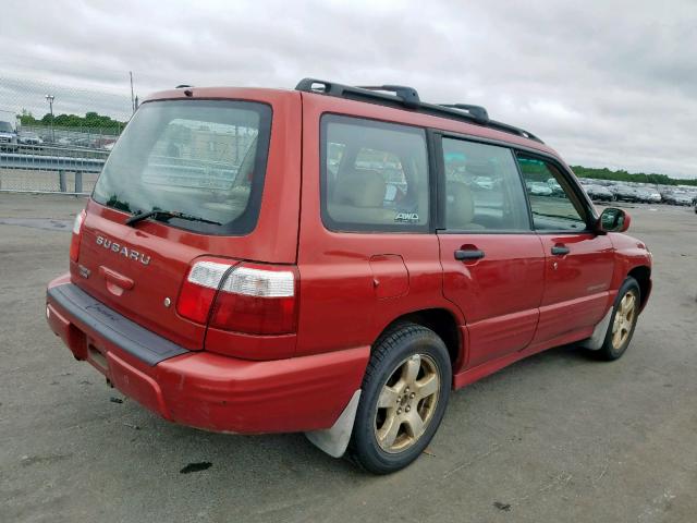 JF1SF65631H703415 - 2001 SUBARU FORESTER S RED photo 4