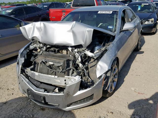 1G6AB5RX9D0135742 - 2013 CADILLAC ATS LUXURY SILVER photo 2