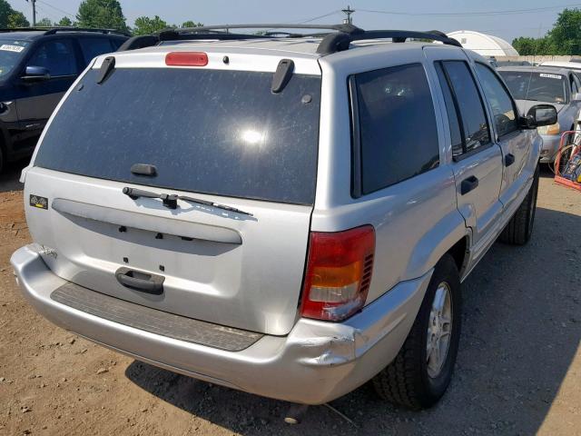 1J4GX48S74C156557 - 2004 JEEP GRAND CHER SILVER photo 4