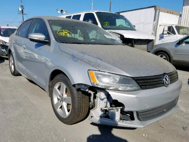 3VWLL7AJ6CM393781 - 2012 VOLKSWAGEN JETTA TDI SILVER photo 1