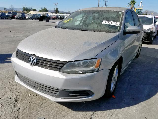 3VWLL7AJ6CM393781 - 2012 VOLKSWAGEN JETTA TDI SILVER photo 2